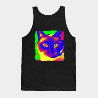 Snowshoe Pop Art - Cat Lover Gift Tank Top